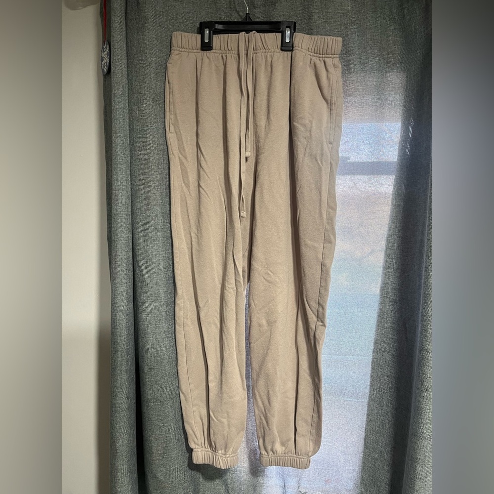 light brown garage sweatpants